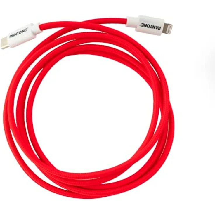 Celly USB-C-auf-Lightning-Kabel, kompatibel mit Apple-Geräten und iOS-Systemen, Länge 1,5 m, unterstützt 60 W, PVC-Stecker und Nylonbeschichtung, Anti-Biegung, Rot