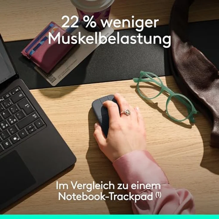 LOGITECH Mobi Fold kabellose Faltbare Maus, ultramobile kompakte Maus mit 4K DPI-Abtastung, Graphite – Bild 4