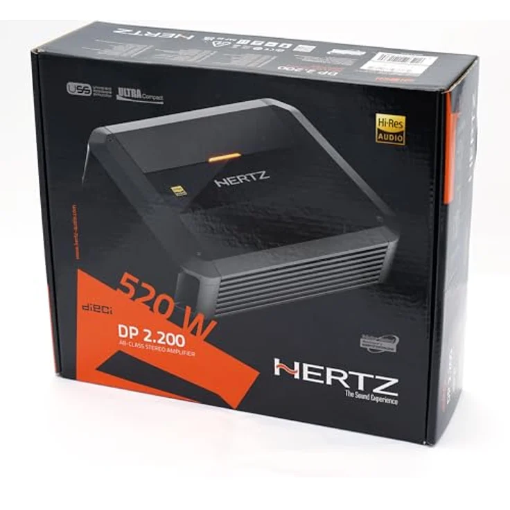 Hertz DIECI DP 2.200 2-Kanal Verstärker, 80 W x 2 RMS, Class-AB-Technik, integrierte Hoch- und Tiefpassfilter – Bild 8