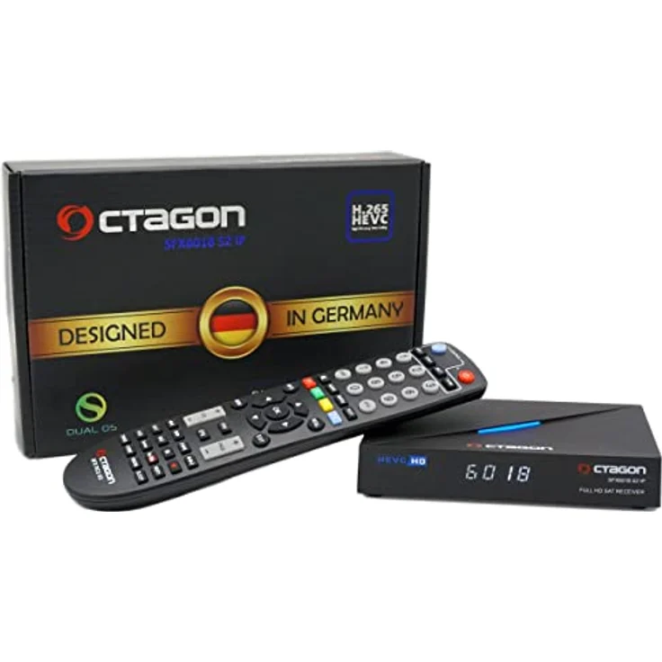 OCTAGON SFX6018 S2+IP 1x DVB-S2 HD H.265 HEVC, E2 Linux Smart Receiver, Satelliten Receiver, Aufnahmefunktion, Kartenleser, YouTube, Web-Radio, HDMI, schwarz – Bild 2