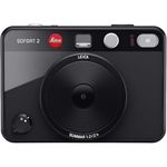 Leica Sofort 2 Sofortbildkamera mit LCD-Display, 2 Auslösern, 10 Objektiveffekten und Unterstützung der Leica FOTOS App (Schwarz)