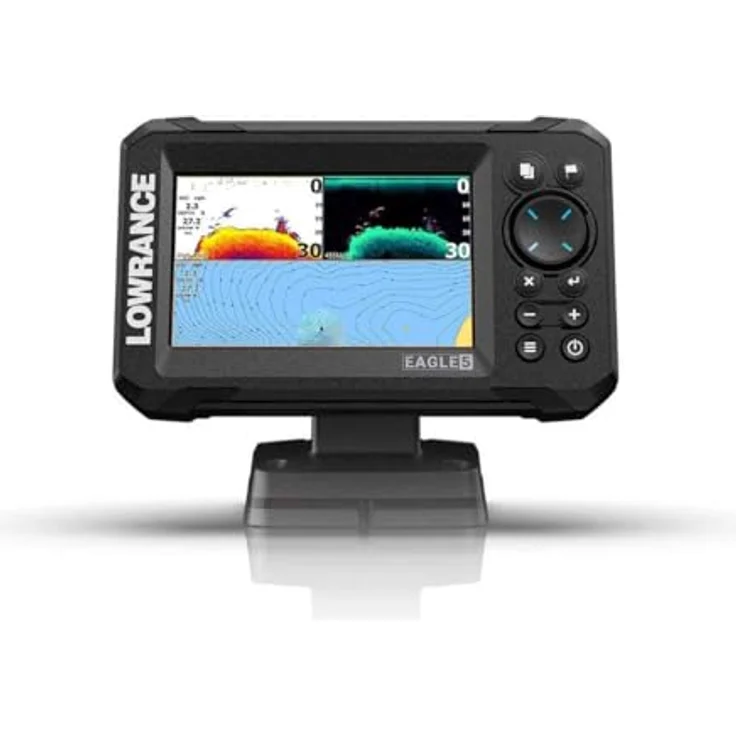 Lowrance Eagle 5 Splitshot, GPS/Fischfinder mit 5-Zoll-Farbdisplay, CHIRP-Sonar und DownScan-Imaging, Silber – Bild 2