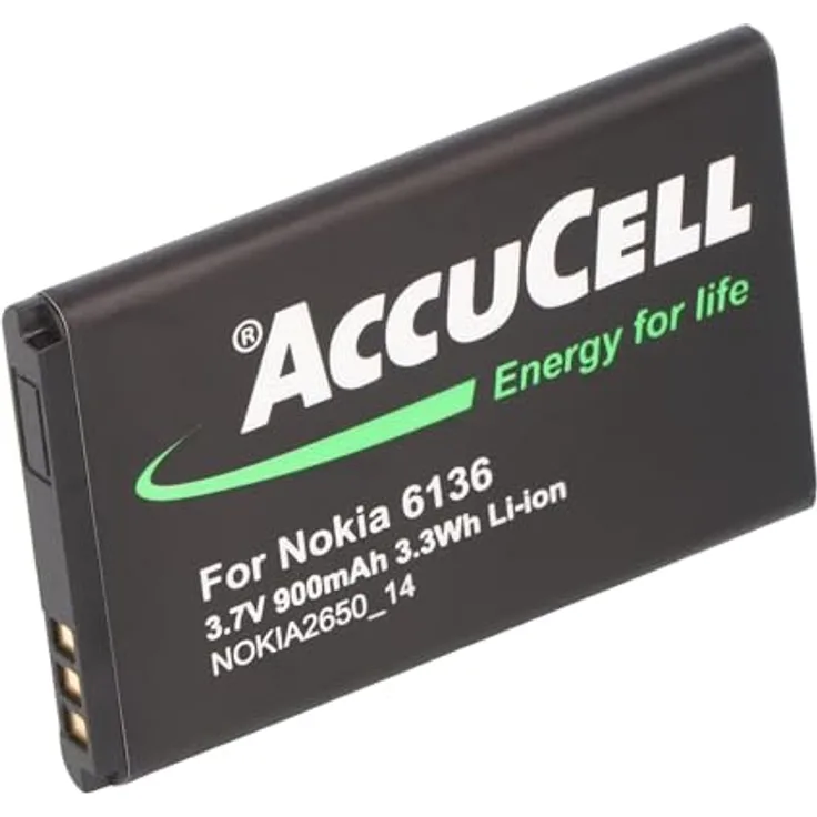 AccuCell Akku BL-4C, kompatibel mit Nokia 2650, leistungsstarker Handy-Akku