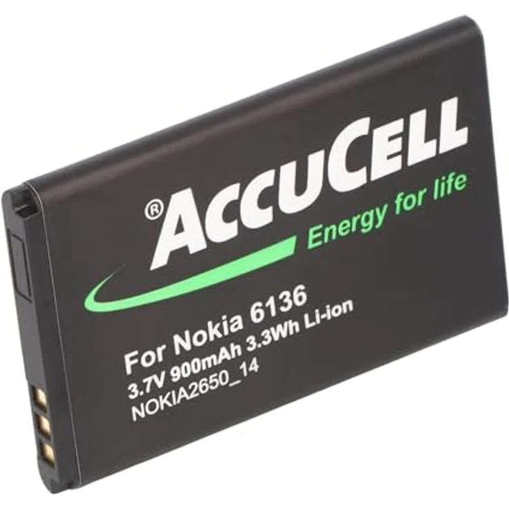 AccuCell Akku BL-4C, kompatibel mit Nokia 2650, leistungsstarker Handy-Akku – Bild 1