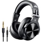 OneOdio A70 Bluetooth Headset Schwarz, Musik DJ High-Resolution Kopfhörer mit CVC 8.0 Noise-Cancelling-Mikrofon