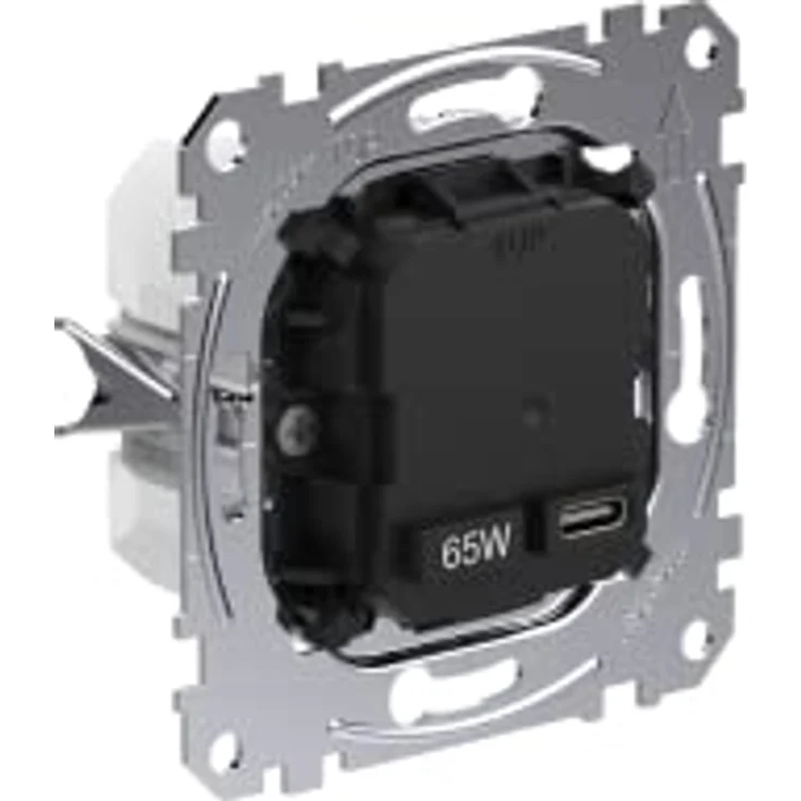 Merten MEG4366-0130 USB-Ladeeinsatz Typ C mit Power-Delivery, 65 W, für Unterputzmontage, mit Überlast- und Temperaturschutz – Bild 2