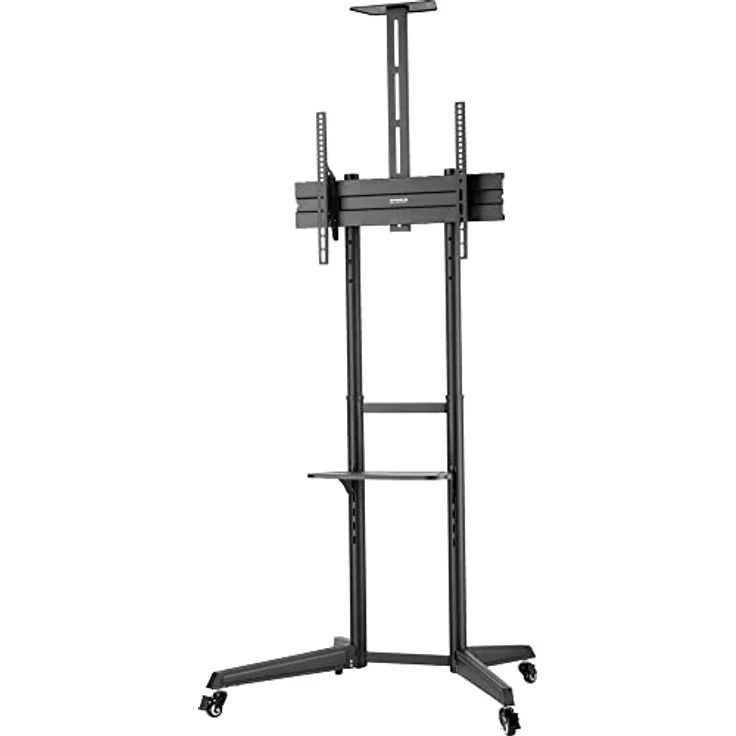 SpeaKa Professional SP-TVC-310 TV-Rollständer Schwarz, Höhenverstellbar, 94.0 cm - 203.2 cm (37 - 80 Zoll) (70", 50 kg) – Bild 2