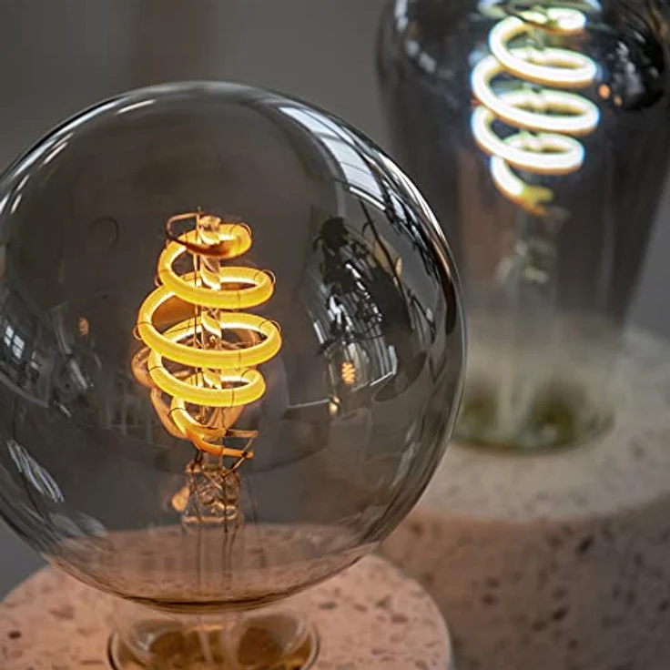 Hombli Smarte Glühbirne | E27 Dimmbares Warmweißes Licht, 1800-2700K CCT | 5.5W Filament, G95 300 Lumen | Sprachsteuerung mit App-Funktion, Kompatibel mit Google, Alexa & Siri – Bild 4