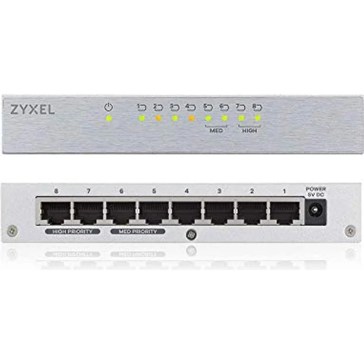 Zyxel 8-port Desktop Gigabit Ethernet Switch | Metallgehäuse, [GS108B] – Bild 1