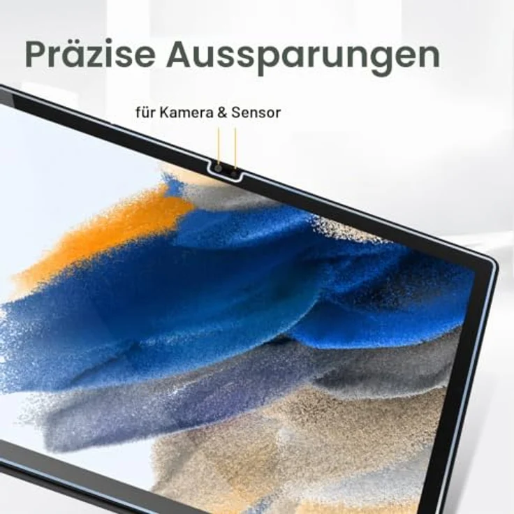 ProCase 2 Stück 9H Schutzglas für Samsung Galaxy Tab A8 10,5 Zoll SM-X200/X205, ultradünn, kratzfest und stoßfest – Bild 4
