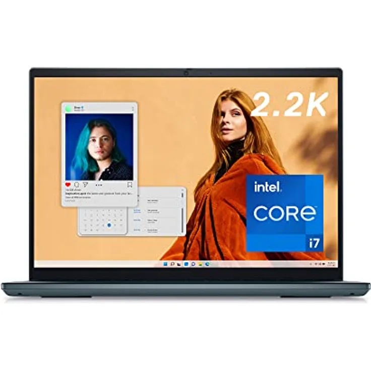 Dell Inspiron 14 Plus (742) Laptop | 14“ 2,2k 300nits Display | Intel Core i7-12700H Prozessor | 16 GB RAM | 512 GB SSD | NVIDIA GeForce RTX 3050 | Windows 11 Home | QWERTZ Tastatur | Dark Green