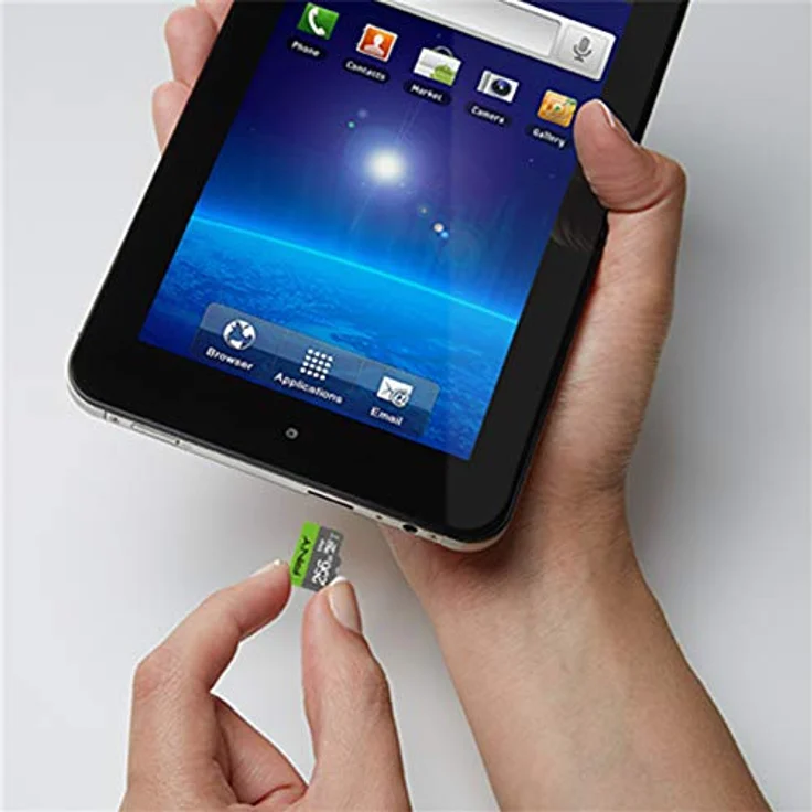 PNY Elite 256GB microSDXC-Speicherkarte + SD-Adapter, 100MB-s Lesegeschwindigkeit, Klasse 10 UHS-I, U1, A1 App Performance, V10 für Full-HD-Video – Bild 5