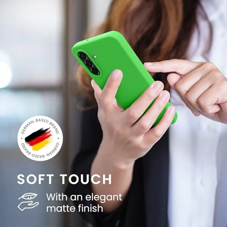 kwmobile Hülle kompatibel mit Samsung Galaxy A26 5G - weiches TPU Silikon Case, kabelloses Laden geeignet, Limettengrün – Bild 4