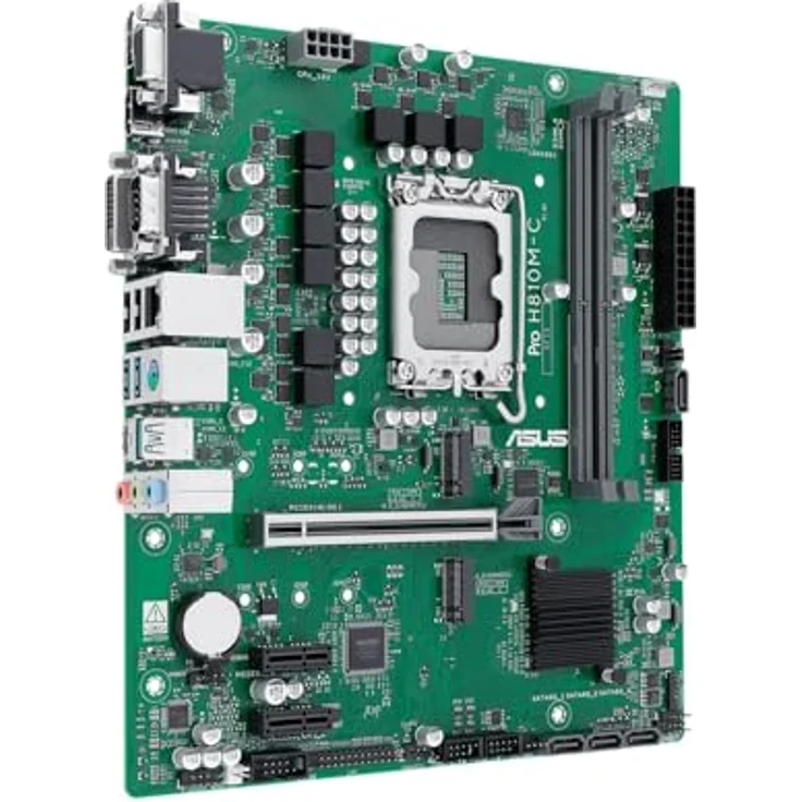 ASUS PRO H810M-C-CSM, Mainboard mit DDR5, 2x M.2, DP, HDMI, DVI, VGA, Intel H810, ATX – Bild 3