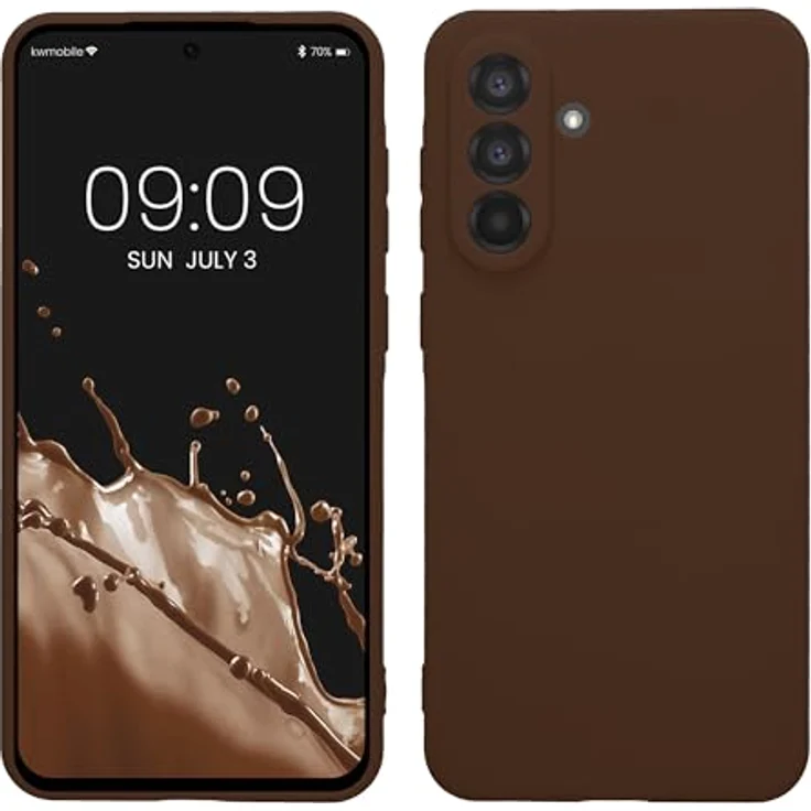 kwmobile Handyhülle für Samsung Galaxy A56 5G - weiches Silikon Case, rutschfestes Cover in Chocolate mit perfekter Passform und Schutz für Kamera und Bildschirm – Bild 1