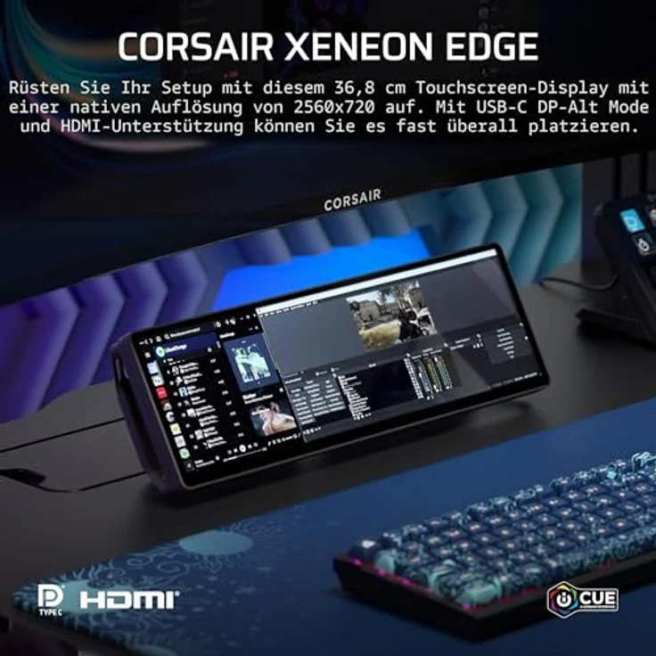Corsair XENEON EDGE schwarz, LCD-Monitor – Bild 2