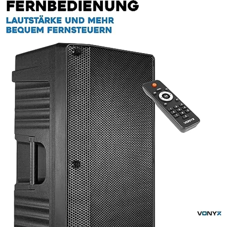 Vonyx VSA15BT Bi-verstärkter Aktiv-Lautsprecher 15-'-' 1000W BT-MP3 – Bild 9