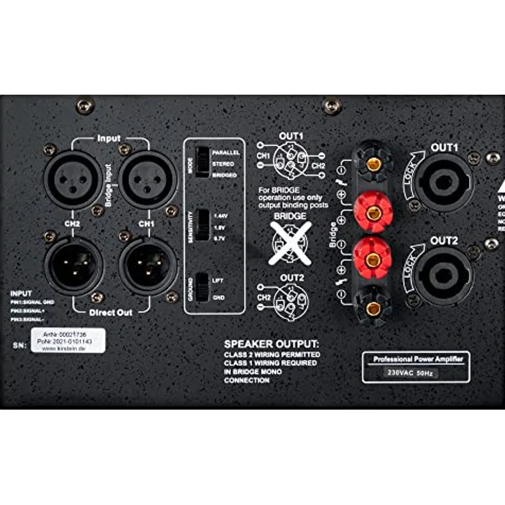 Pronomic XA-1400 Endstufe - Stereo-Leistungsverstärker mit 2x 3000 Watt an 2 Ohm - automatisch gesteuerte Lüfter - Schaltungstype H, schwarz – Bild 3