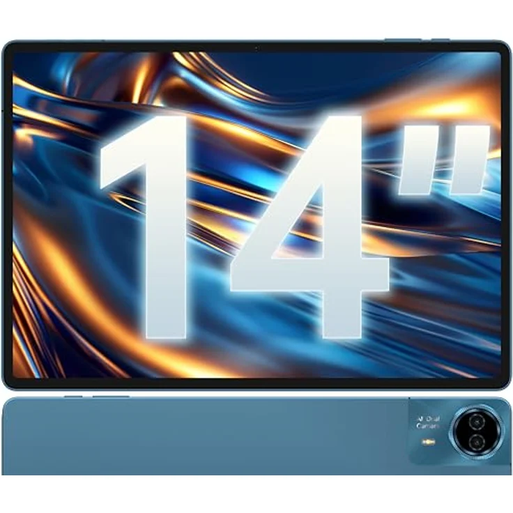 TECLAST T70 Tablet, 14'' Zoll Gaming Tablet mit MTK G99 Octa-Core, 20GB RAM, 256GB UFS2.2, 10000mAh Akku, 4G LTE/5G WLAN, Android 14, grau – Bild 1