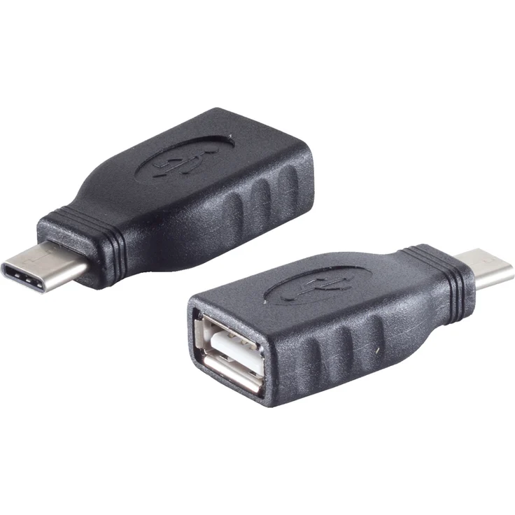 Shiverpeaks BS13-20013, USB 3.1 Type-C auf USB 2.0 Type-A Adapter, Schwarz, SuperSpeed bis 5Gbps