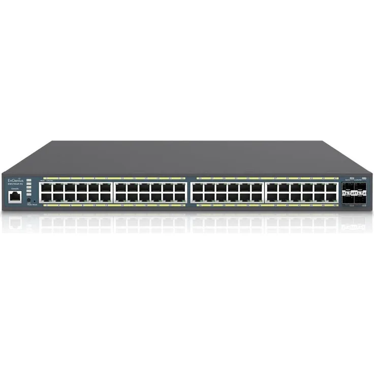 EnGenius Fit EWS7952P-FIT, 48-Port PoE+ Gigabit Managed Switch mit 410W PoE-Budget, Schwarz