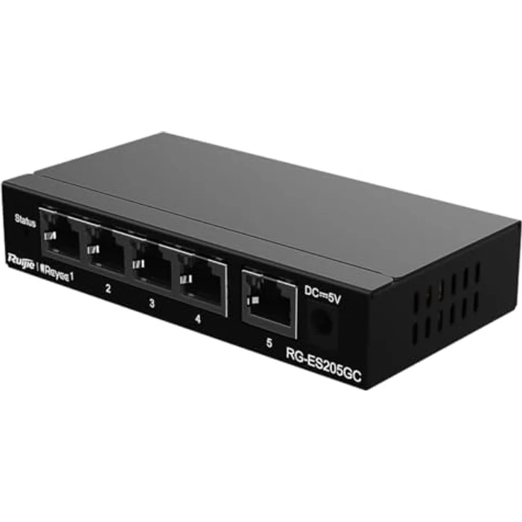 REYEE 5-Port Gigabit Smart Switch, 5 Gigabit RJ45-Ports, Desktop-Stahl-Gehäuse – Bild 5