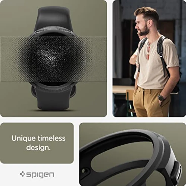 Spigen Liquid Air Hülle Kompatibel mit Google Pixel Watch 3 41mm (2024) / 2 (2023) / 1 (2022) - Schwarz, für präzise EKG-Überwachungsfunktion – Bild 3