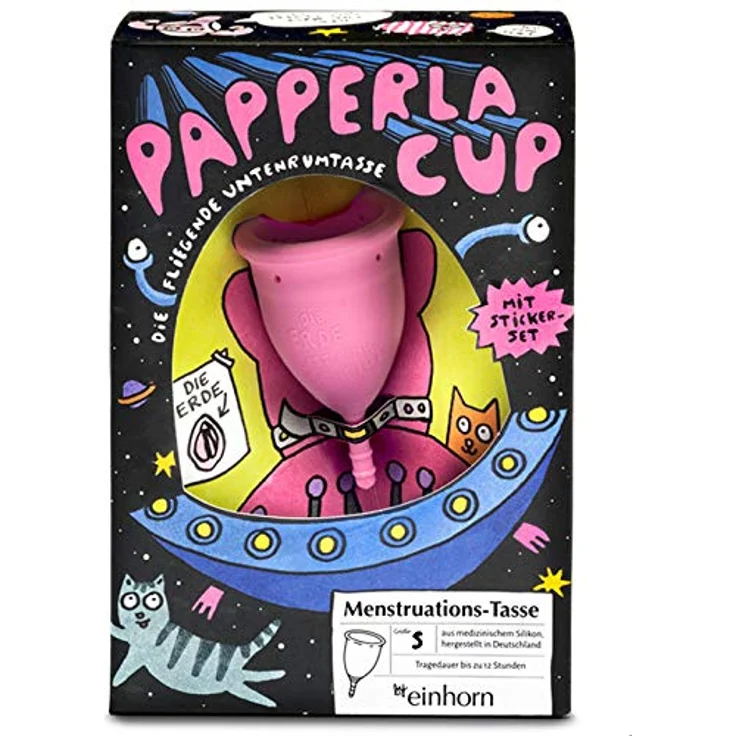 einhhorn Papperlacup Menstruationstasse - medizinisches Silikon, nachhaltig, made in Germany (klein) - Preisvergleich – Bild 1