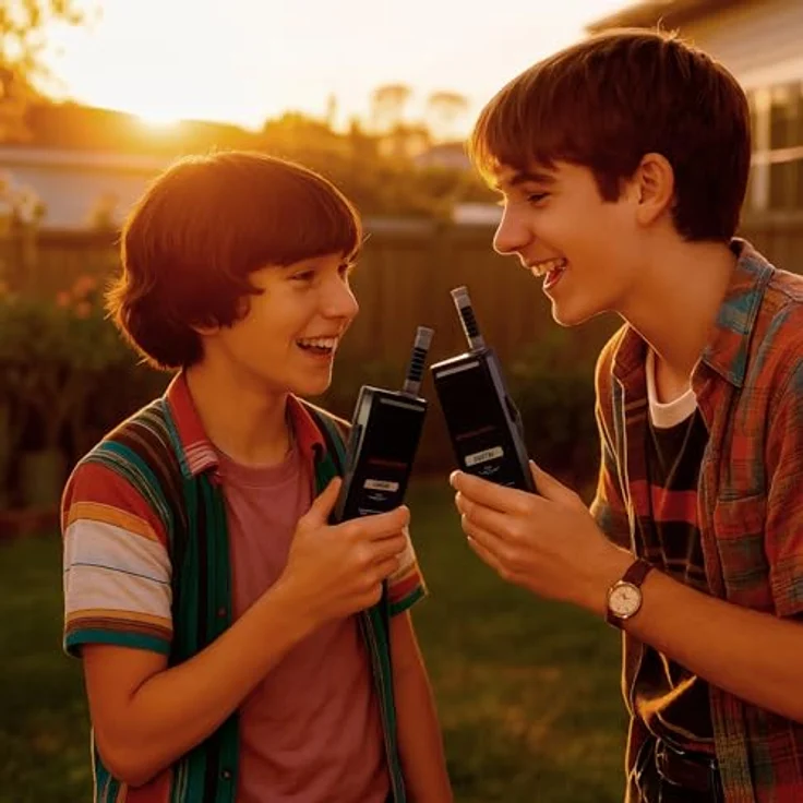 IMC TOYS Stranger Things Walkie-Talkies, Elektronisches Spielzeug für Kommunikation, 2er Set, Retro-Design – Bild 5