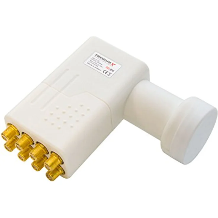 Premium X Octo LNB Digital SAT für 8 Teilnehmer Weiß 8-Fach Empfangskopf 0,1dB DVB-S2 HDTV 4K Wetterschutz – Bild 1