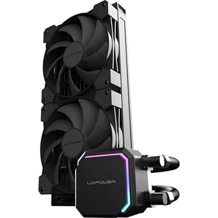 LC-Power LC-CC-280-B JetFlow Series, Wasserkühlung für CPUs mit 280 mm Radiator, leise 35 dBA, schwarz – Bild 2