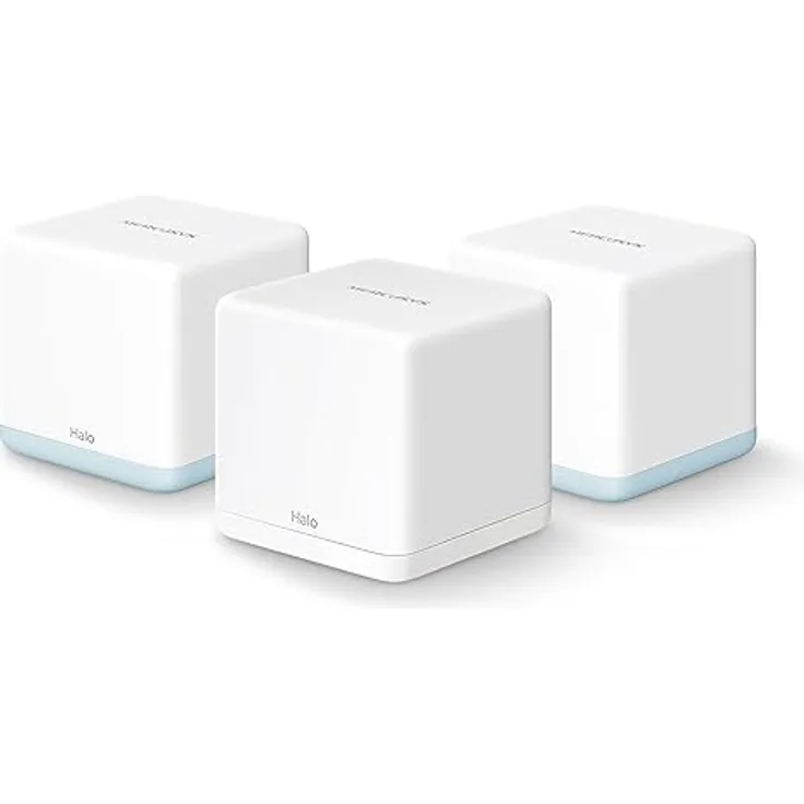 MERCUSYS Mercusys Halo H1200G Mesh WLAN Set (3er Pack), AC1200 Dual Band Router & Repeater, empfohlen für Häuser mit 3-5 Schlafzimmern