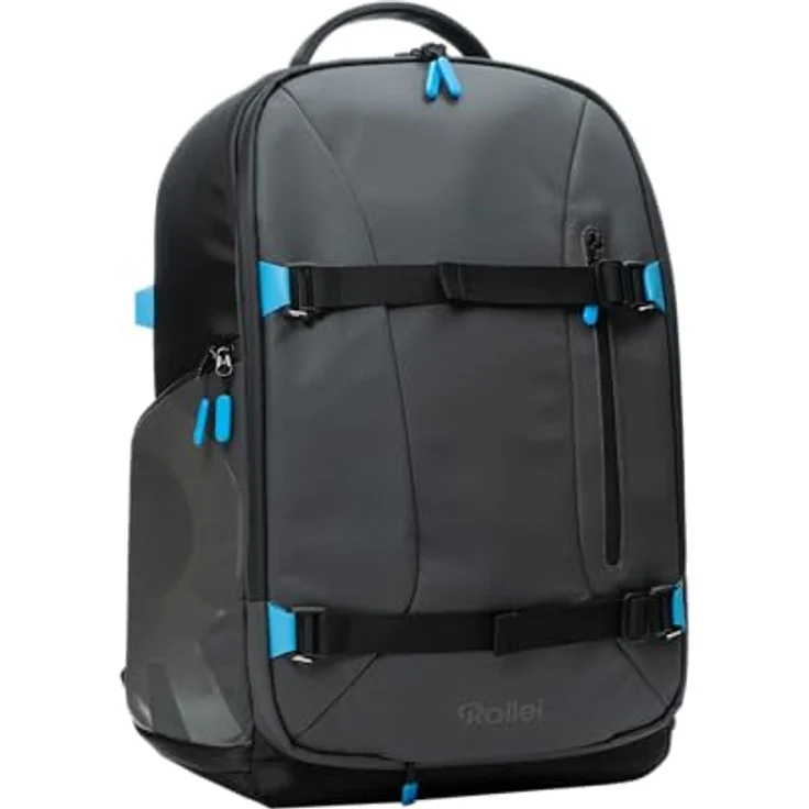 Rollei Fotoliner Ocean Pro: Großer Kamerarucksack in Schwarz aus 49 recycleten PET-Flaschen, Handgepäck-geeignet, inkl. Laptop-Fach, versetzbare Trennwände – Bild 3