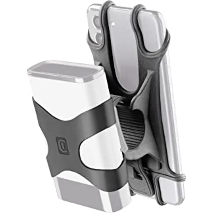 cellularline | Rider Power Bank | Halterung mit integriertem Band zum Befestigen der Powerbank am Lenker - Powerbank-Gurt bis zu 13X17 cm - Für Smartphones bis zu 6,7 Zoll - Schwarz