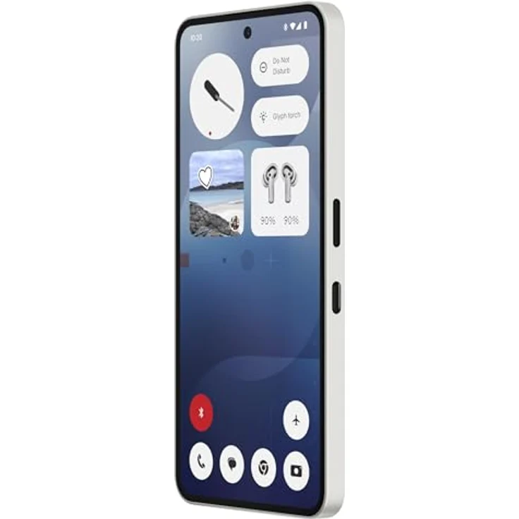 Nothing Phone (3a) 128 GB - Handy mit 32-MP-Frontkamera, 30-facher Ultra-Zoom, 50 W Schnellladefunktion und 6,77 Zoll Flexibles FHD+ AMOLED-Display - Weiß – Bild 2