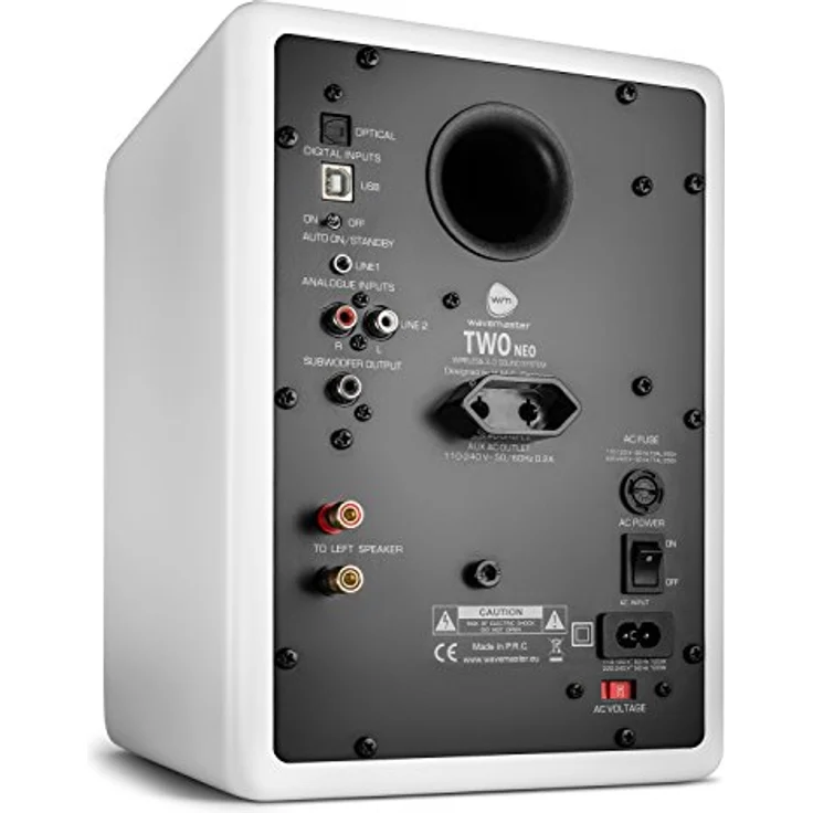 wavemaster TWO NEO soft white Regallautsprecher-System (60 Watt) mit Bluetooth-Streaming, digitalen Anschlüssen und IR-Fernbedienung Aktiv-Boxen Nutzung für TV-Tablet-Smartphone, mattweiß (66366) Regallautsprecher - 60 Watt - weiß – Bild 2