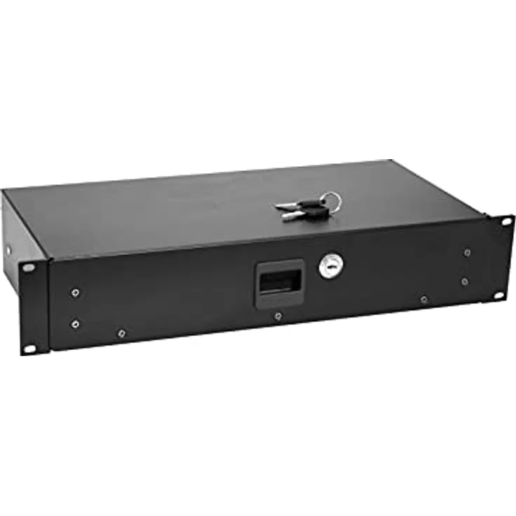 Omnitronic Rackschublade SN-2, abschließbare 2HE Rackschublade für 19" Racks, Schwarz – Bild 3