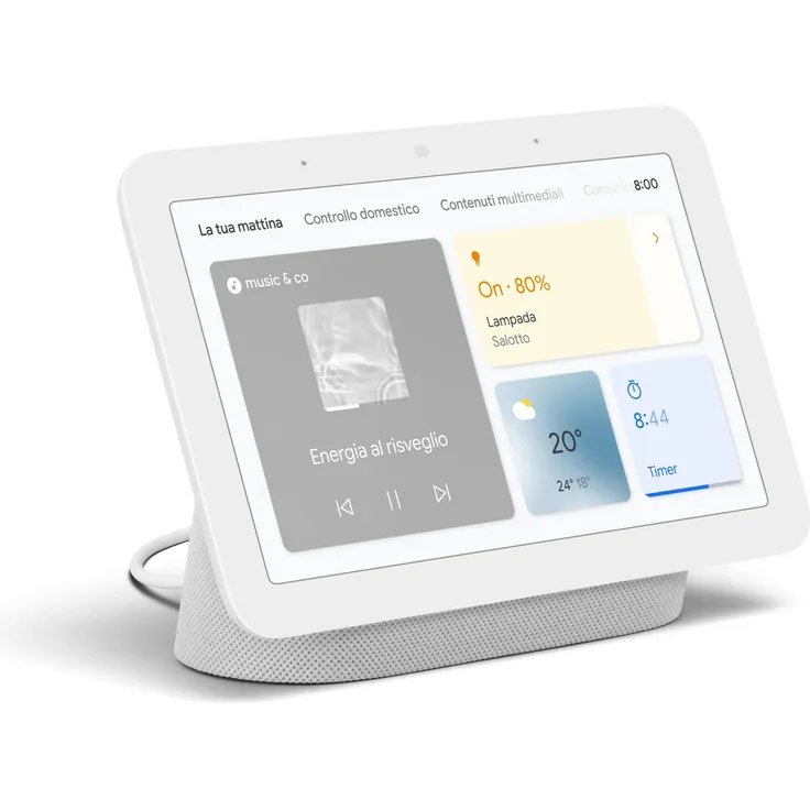 Google Nest Hub (2 Gen.) (Google Assistant), Smart Speaker, Weiss