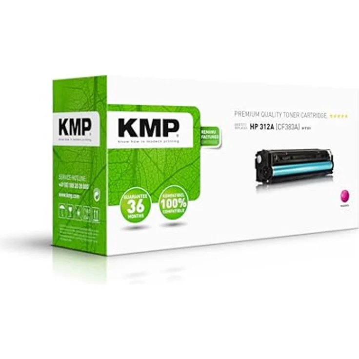 KMP Tonerkartusche HP 312A Magenta (CF383A) - kompatibel mit Color LaserJet Pro MFP M476dn/dw/nw, Reichweite 2700 Seiten, 60 g – Bild 1