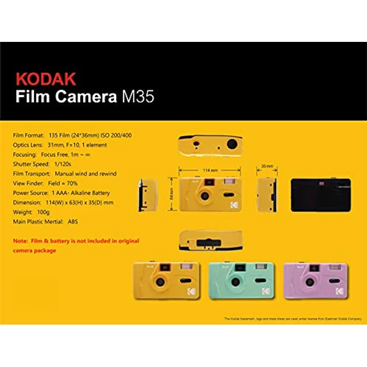 Kodak M35 Kamera olive green Kompaktkamera – Bild 6