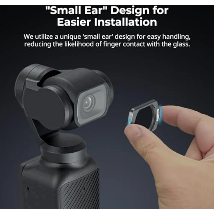 SMALLRIG Magnetfilter-Set für DJI Osmo Pocket 3, VND2-5-Filter, ND16/CPL-Filter, LPF-Filter, Displayschutz - 4776, einzigartiges "Small Ear"-Design, Mehrfach beschichtetes optisches HD-Glas, magnetisches Design, leicht und kompatibel mit Pocket 3. – Bild 2