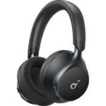 soundcore by Anker, Space One Kabellose Over-Ear Bluetooth Kopfhörer, Aktives Noise Cancelling, 2X stärkere Stimmunterdrückung, 40h Wiedergabe, App, Hi-Res Audio, Bluetooth 5.3 (Nachtschwarz)