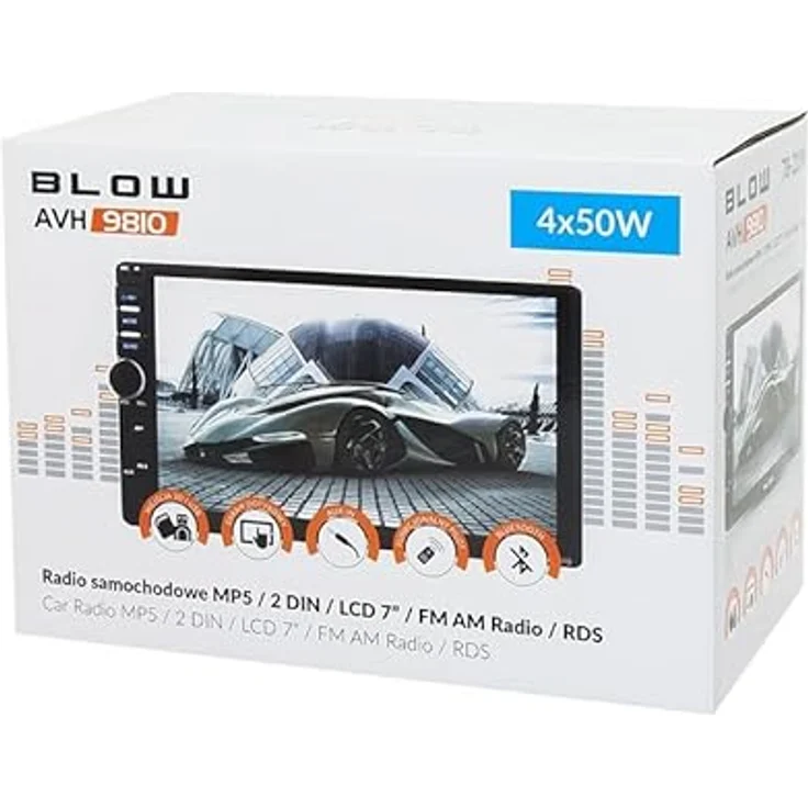 Blow Radio AVH-9810 2DIN 7, Hochwertige Abmessungen, langlebig – Bild 5