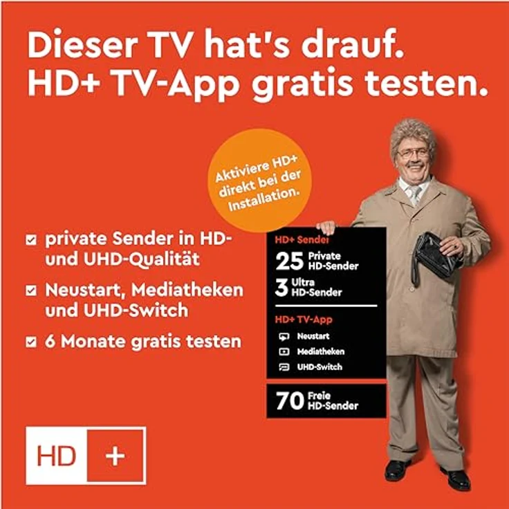 Telefunken XH32SO550SD Smart TV 32 Zoll Fernseher (HD-Ready, HDR, Triple-Tuner, DVD-Player) inkl. 6 Monate HD+, Schwarz – Bild 4