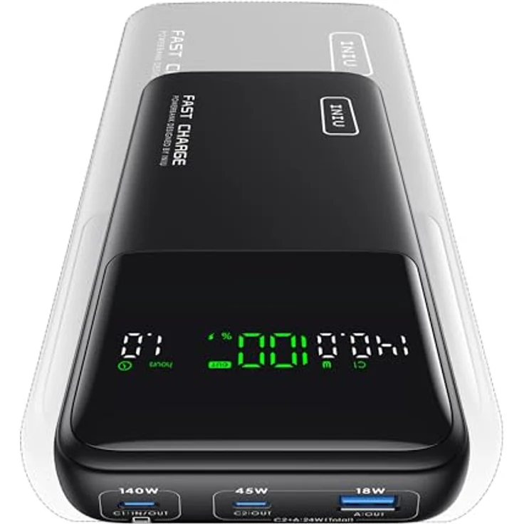 INIU Laptop PowerBank 140W 25000mAh, Schnelles Laden, USB-C Input & Output für MacBook, iPhone 16/15/14, Reisen und Büro – Bild 1