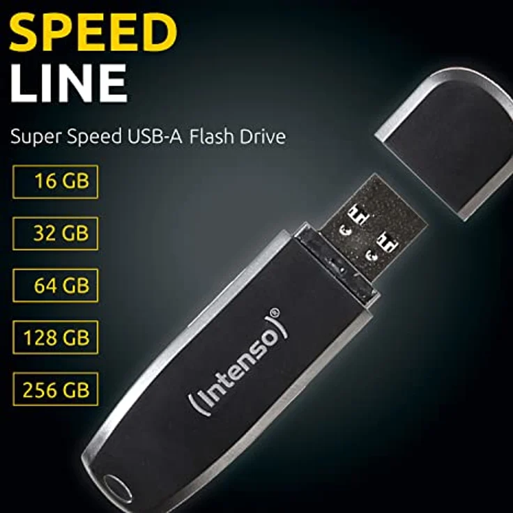 Intenso Speed Line 64GB Speicherstick USB 3.0 schwarz – Bild 2
