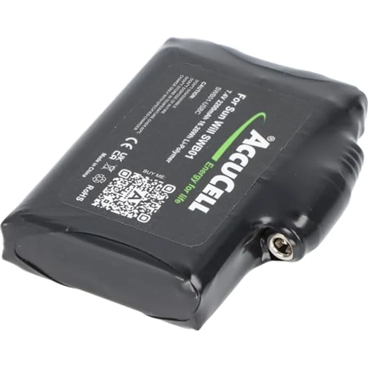 AccuCell SWB01, 2 Stück wiederaufladbare Lithium-Polymer-Akkus 7,4 Volt 2200mAh mit USB-C Ladekabel, ideal für beheizte Handschuhe – Bild 3