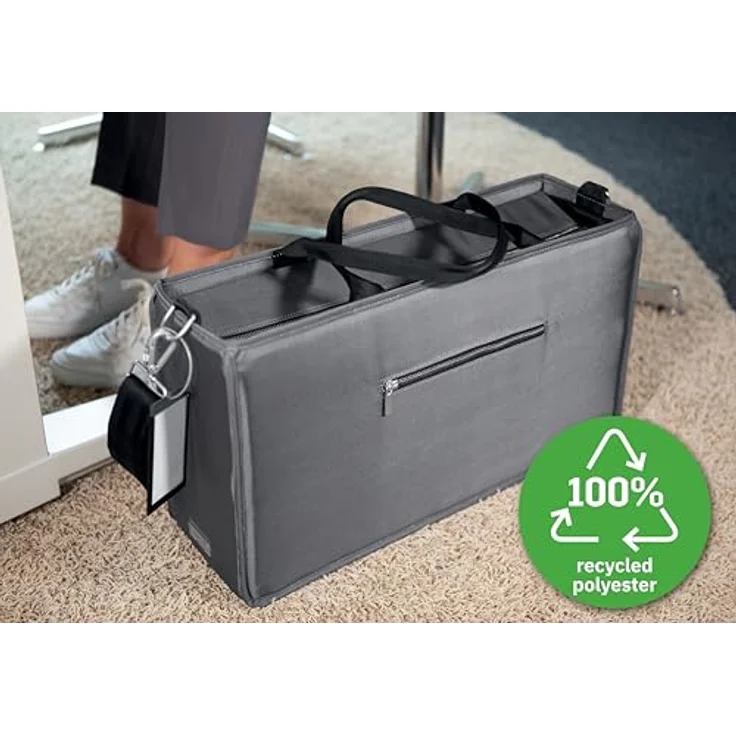 Sigel Desk Sharing Bag Premium, Organizer für mobiles Arbeiten, wasserabweisend, sicherer Stand, dunkelgrau, Laptops bis 14 Zoll – Bild 3