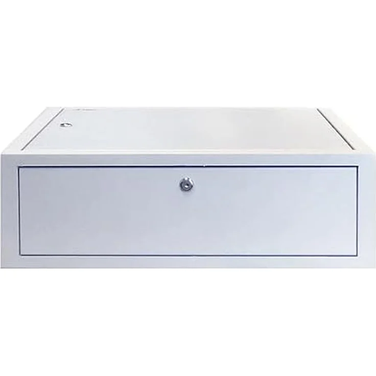 DSIT 3HE Wandschrank, Platzsparender Patch-Schrank mit Weißer Metalltür, 185mm tief, abschließbar, vertikale Montage, Maße 600x185x600mm – Bild 5