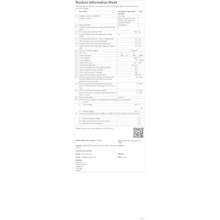 Samsung S30GD, 27 Zoll FHD IPS PC-Monitor, 100 Hz, Kontrast 1000:1, Eye Saver Mode, Flicker Free, HDMI (1.4), Schwarz – Bild 4